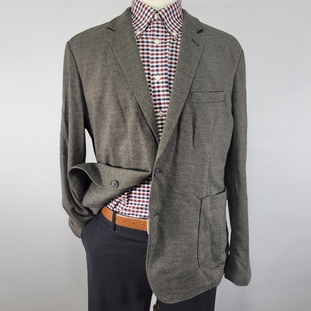 Nordstrom Rack Mens Sport Coat Blazer Two Button Brown Unstructured Polyester XL